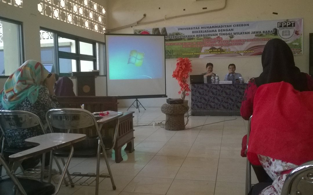 Pertemuan Rutin III dan Seminar “Library Therapist Sebagai Inovasi Untuk Meningkatkan Kualitas Layanan” Forum Perpustakaan Perguruan Tinggi (FPPT) Wilayah Jawa Barat