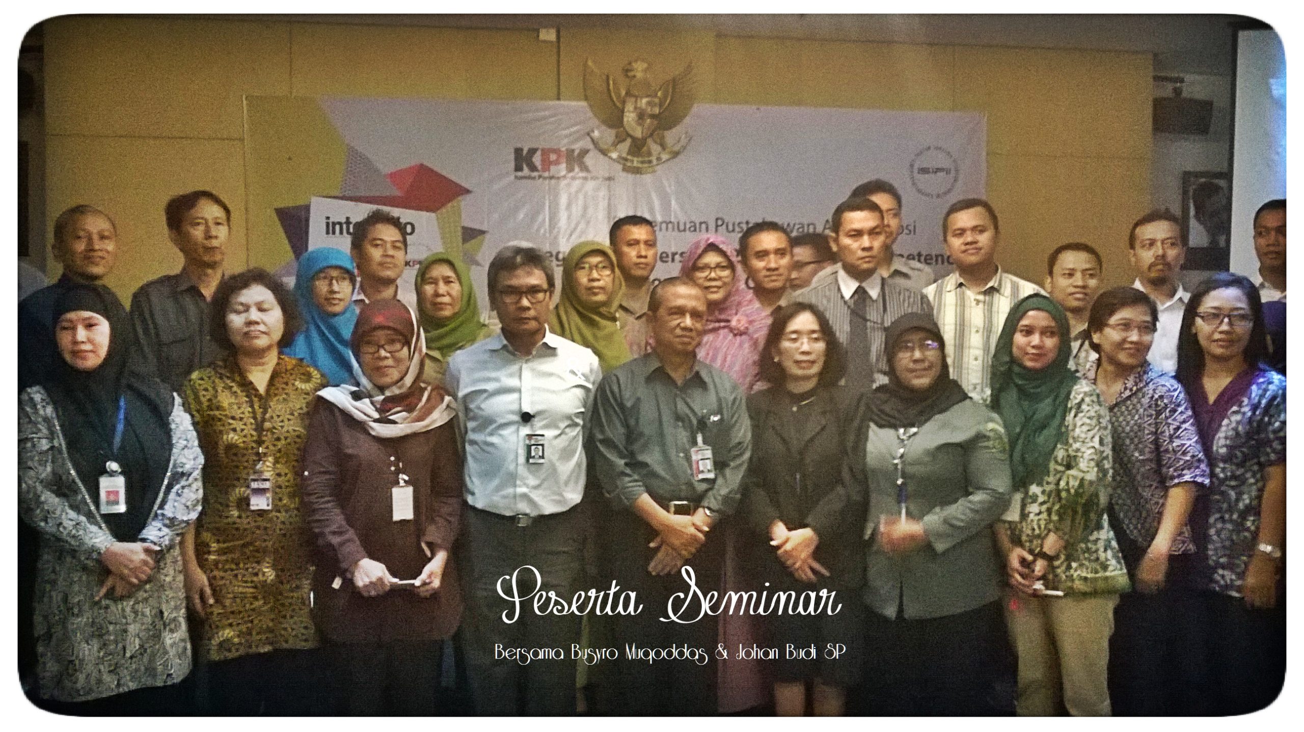 Gambar 2 – Seminar Pustakawan Antikorupsi “Integrity, Leadership: 21st Century Competency for Information Officer/ Librarian”