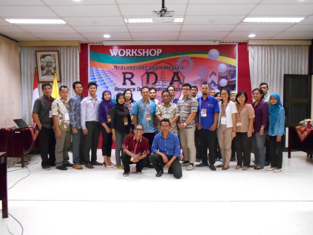 Cover – Workshop “Menyongsong Implementasi RDA (Resources Description and Access)”