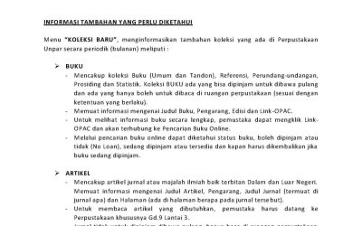 Petunjuk Cara Mengetahui Informasi Koleksi Baru secara online