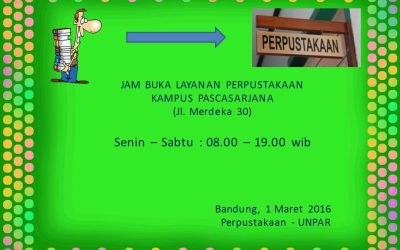 Jam Buka Perpustakaan Pascasarjana