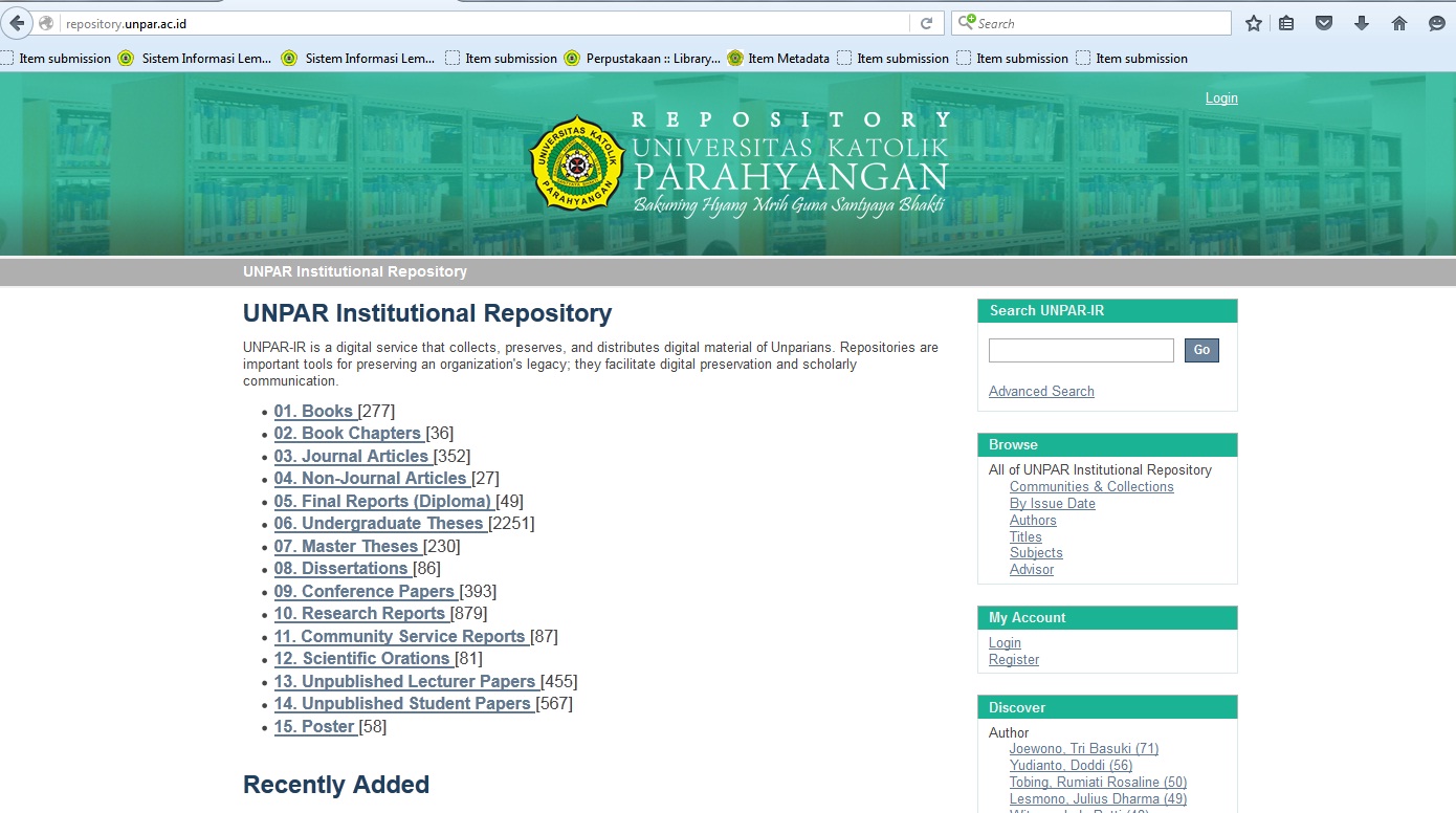 Cover-SUDAHKAH ANDA MENGAKSES REPOSITORY INSTITUSI UNPAR